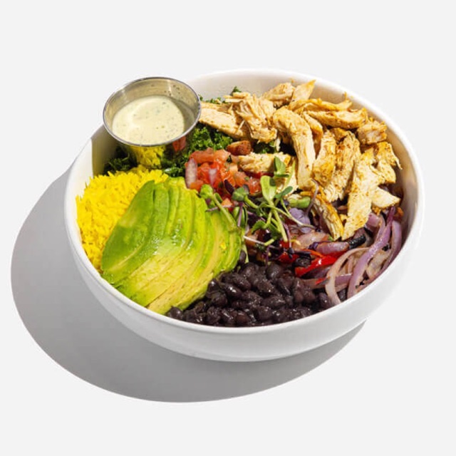 Catering bowls and salads