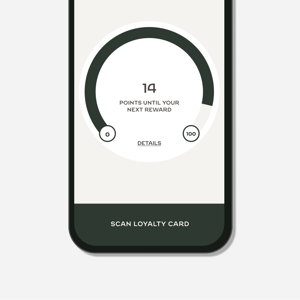 Aubergine Kitchen app rewards screen